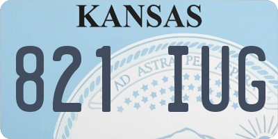 KS license plate 821IUG