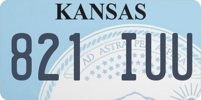 KS license plate 821IUU