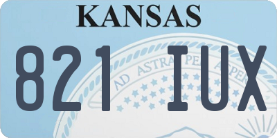 KS license plate 821IUX