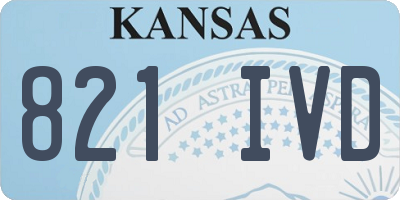 KS license plate 821IVD