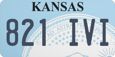 KS license plate 821IVI