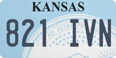 KS license plate 821IVN