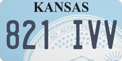 KS license plate 821IVV