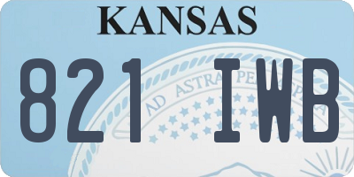 KS license plate 821IWB