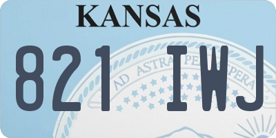 KS license plate 821IWJ