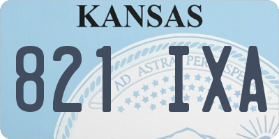 KS license plate 821IXA