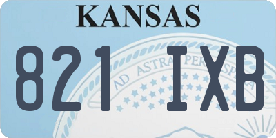 KS license plate 821IXB