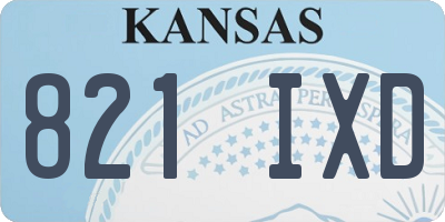 KS license plate 821IXD