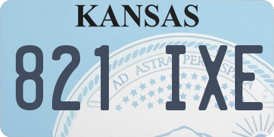 KS license plate 821IXE