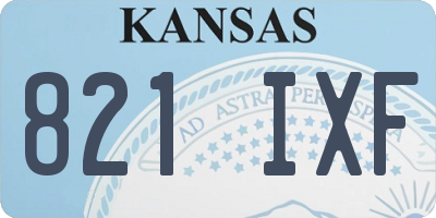 KS license plate 821IXF