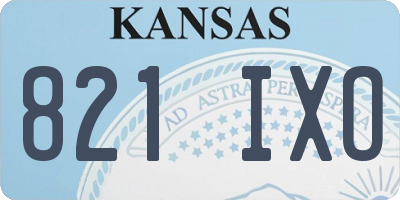 KS license plate 821IXO