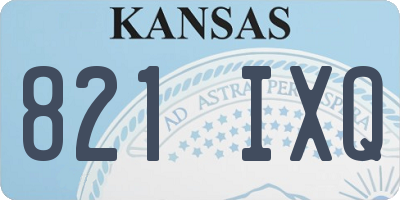 KS license plate 821IXQ