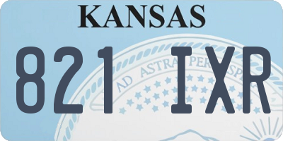 KS license plate 821IXR