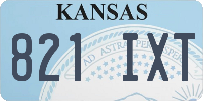 KS license plate 821IXT