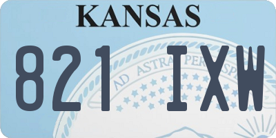 KS license plate 821IXW