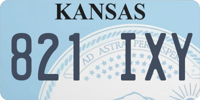 KS license plate 821IXY