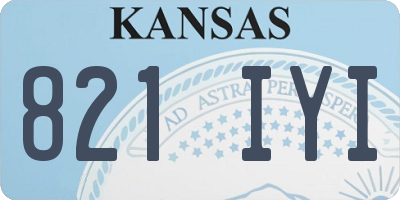 KS license plate 821IYI