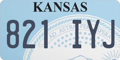 KS license plate 821IYJ