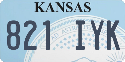 KS license plate 821IYK