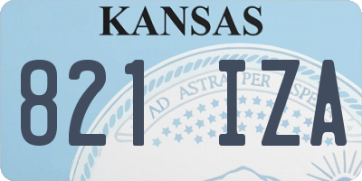 KS license plate 821IZA