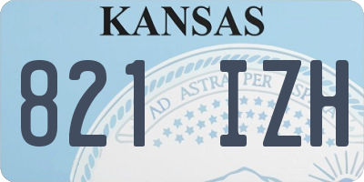 KS license plate 821IZH