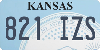 KS license plate 821IZS