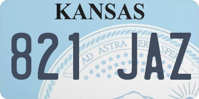 KS license plate 821JAZ