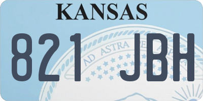 KS license plate 821JBH