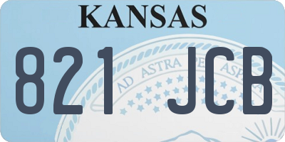 KS license plate 821JCB