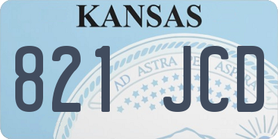 KS license plate 821JCD