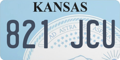 KS license plate 821JCU