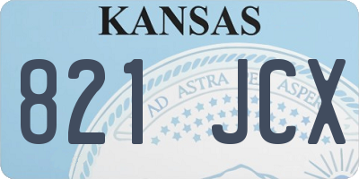 KS license plate 821JCX