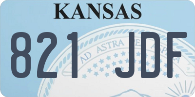 KS license plate 821JDF