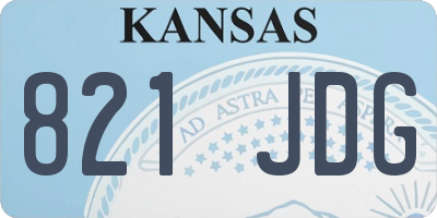 KS license plate 821JDG