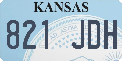 KS license plate 821JDH