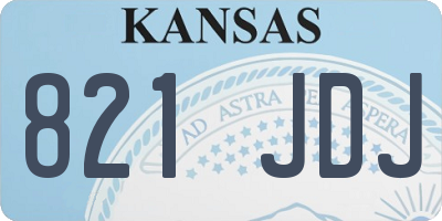 KS license plate 821JDJ