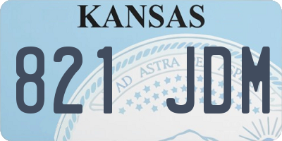 KS license plate 821JDM