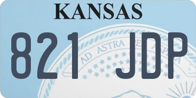 KS license plate 821JDP