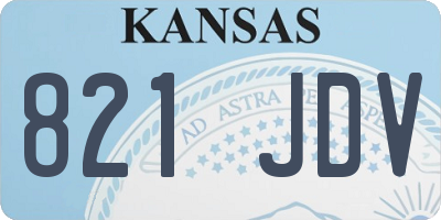 KS license plate 821JDV