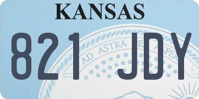 KS license plate 821JDY