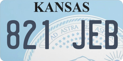 KS license plate 821JEB