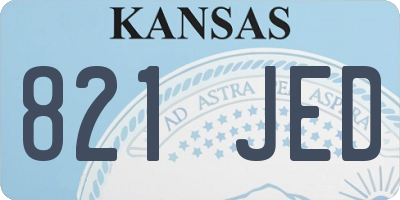 KS license plate 821JED