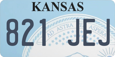 KS license plate 821JEJ