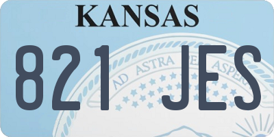 KS license plate 821JES