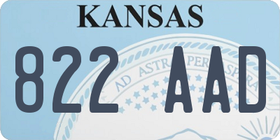 KS license plate 822AAD