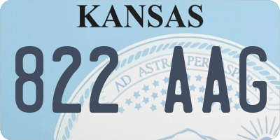 KS license plate 822AAG