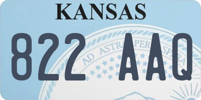 KS license plate 822AAQ