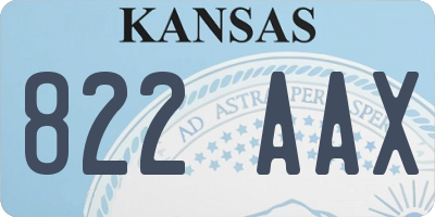 KS license plate 822AAX