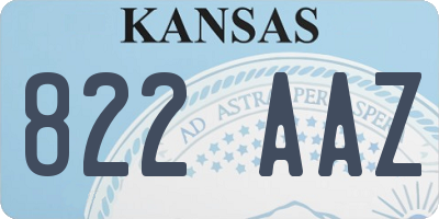 KS license plate 822AAZ