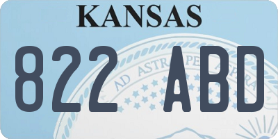 KS license plate 822ABD